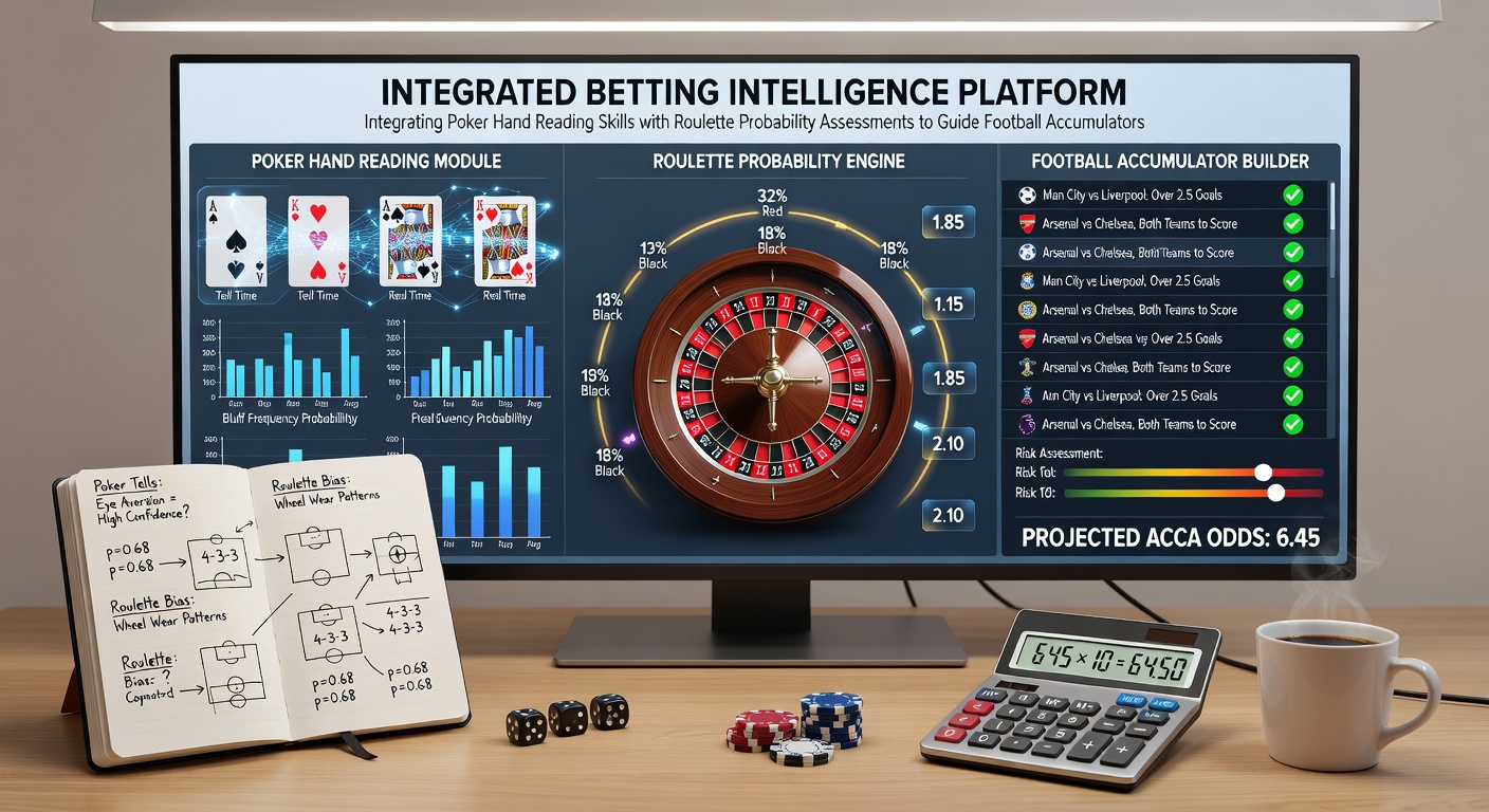 Football accumulator bet slips alongside probability calculation tools connecting casino game insights to sports wagering